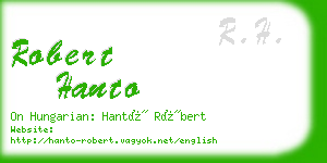 robert hanto business card